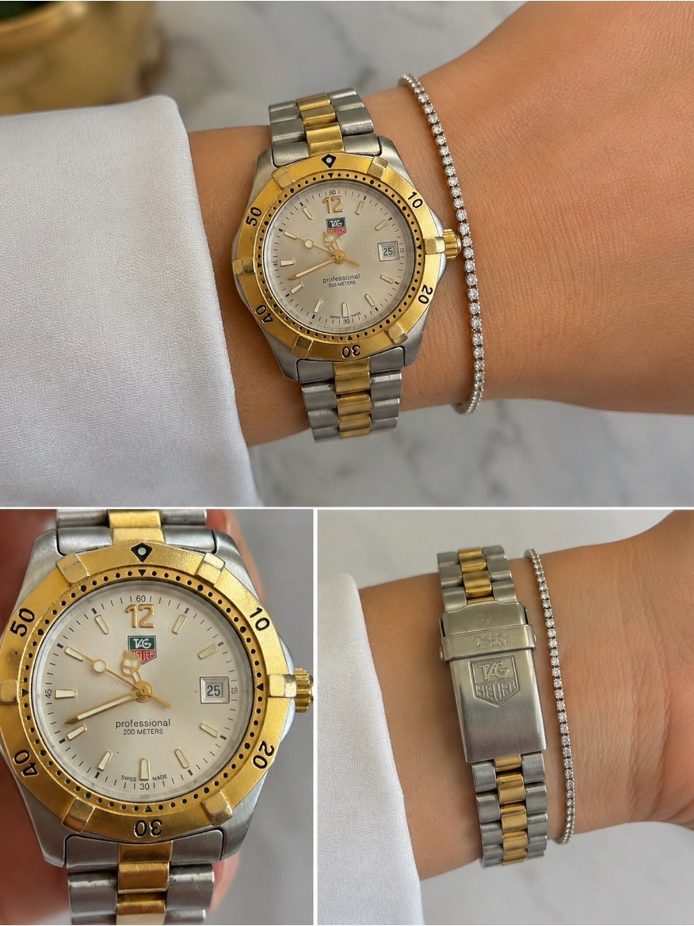 Vintage TAG Heuer 2000 Professional Two-Tone Women’s Watch – WK1320-1 – 29mm